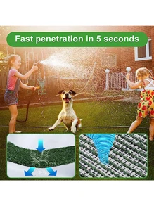 2 piezas Cojín de baño lavable del animal doméstico del diseño de la hierba artificial para el perro para el entrenamiento - Verde - Ver 6