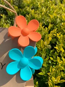 4pcs Flower Design Hair Claw Cute Claw Clips Hair Clips Hair Jaw Clip Hair Clamps Hair Clutch Hair Claw Clip, School Stuff, College Fall Winter Hair Accessories For Women For Vacation Outfits Woman - Multicolor - View 3