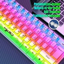 Gaming Keyboard 61 Keys RGB Light Mode Type C Wired Keyboard