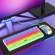 Gaming Keyboard 61 Keys RGB Light Mode Type C Wired Keyboard