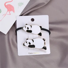 2 chiếc Kẹp tóc & Cà vạt trang trí hình gấu trúc - trắng - Xem 2