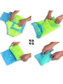Borsa organizzatrice con bordi a contrasto in poliestere per spiaggia, scuola, grande capacità, impermeabile, leggera, portatile, pieghevole, per ragazze adolescenti, donne, studentesse universitarie, insegnanti, ragazzi e uomini, perfetta per ufficio, università, scuola elementare, scuola media, scuola superiore, lavoro, affari, pendolari, all'aperto, viaggi, uscite, stadio, sport, shopping, vacanza, spiaggia. - Verde - Visualizzare 6