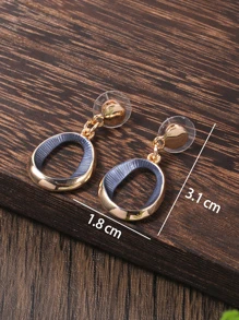 1 vòng cổ và 1 cặp Bộ trang sức hợp kim tráng men hình bầu dục tráng men tinh tế, sang trọng, thanh lịch đầy màu sắc, bông tai mặt dây chuyền hợp thời trang cho tiệc/hẹn hò, quà tặng cho ngày của mẹ - Nhiều màu - Xem 3