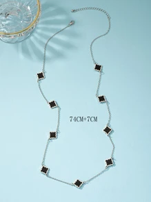 1pc Petal Long Necklace Sweater Chain - Multicolor - View 4