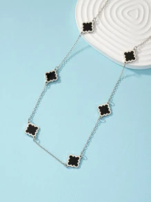 1pc Petal Long Necklace Sweater Chain - Multicolor - View 3