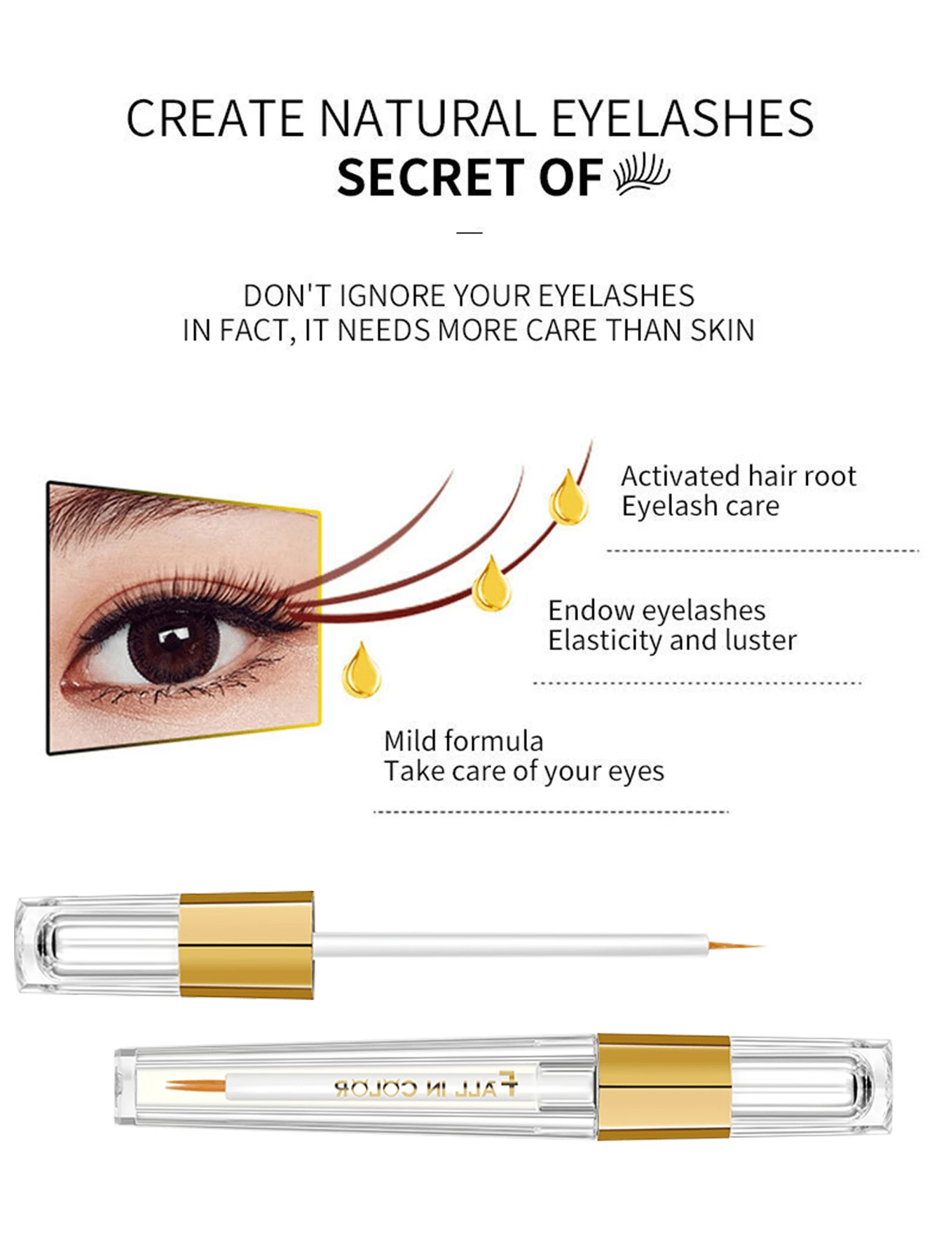 Eyelash Growth Serum Waterproof Transparent Mascara Eyelash Extension