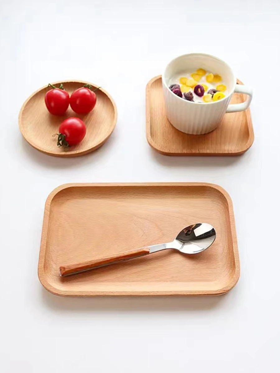 1 đĩa trái cây bằng gỗ - Màu vàng - Xem 1