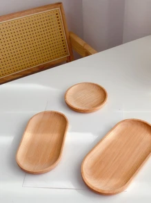 1 đĩa trái cây bằng gỗ - Màu vàng - Xem 5