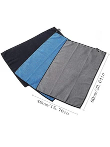 1 chiếc khăn chơi gôn Polyester - màu đen - Xem 2