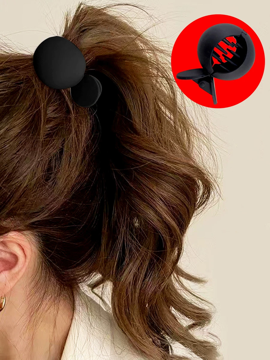 1入組極簡髮爪 - 黑色 - 查看 1