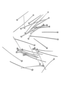 50 pezzi Spille con testa dorata in acciaio inossidabile da 20/30/35/40mm, accessori per la realizzazione di gioielli fai-da-te, connettori all'ingrosso