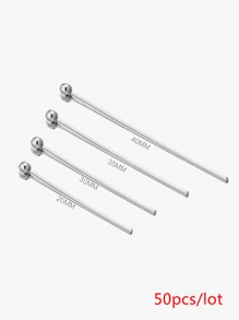 50 pezzi Spille con testa dorata in acciaio inossidabile da 20/30/35/40mm, accessori per la realizzazione di gioielli fai-da-te, connettori all'ingrosso