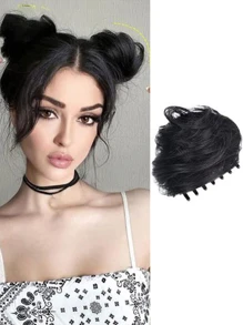 Cập nhật tóc tổng hợp ngắn thẳng - màu đen - Xem 1