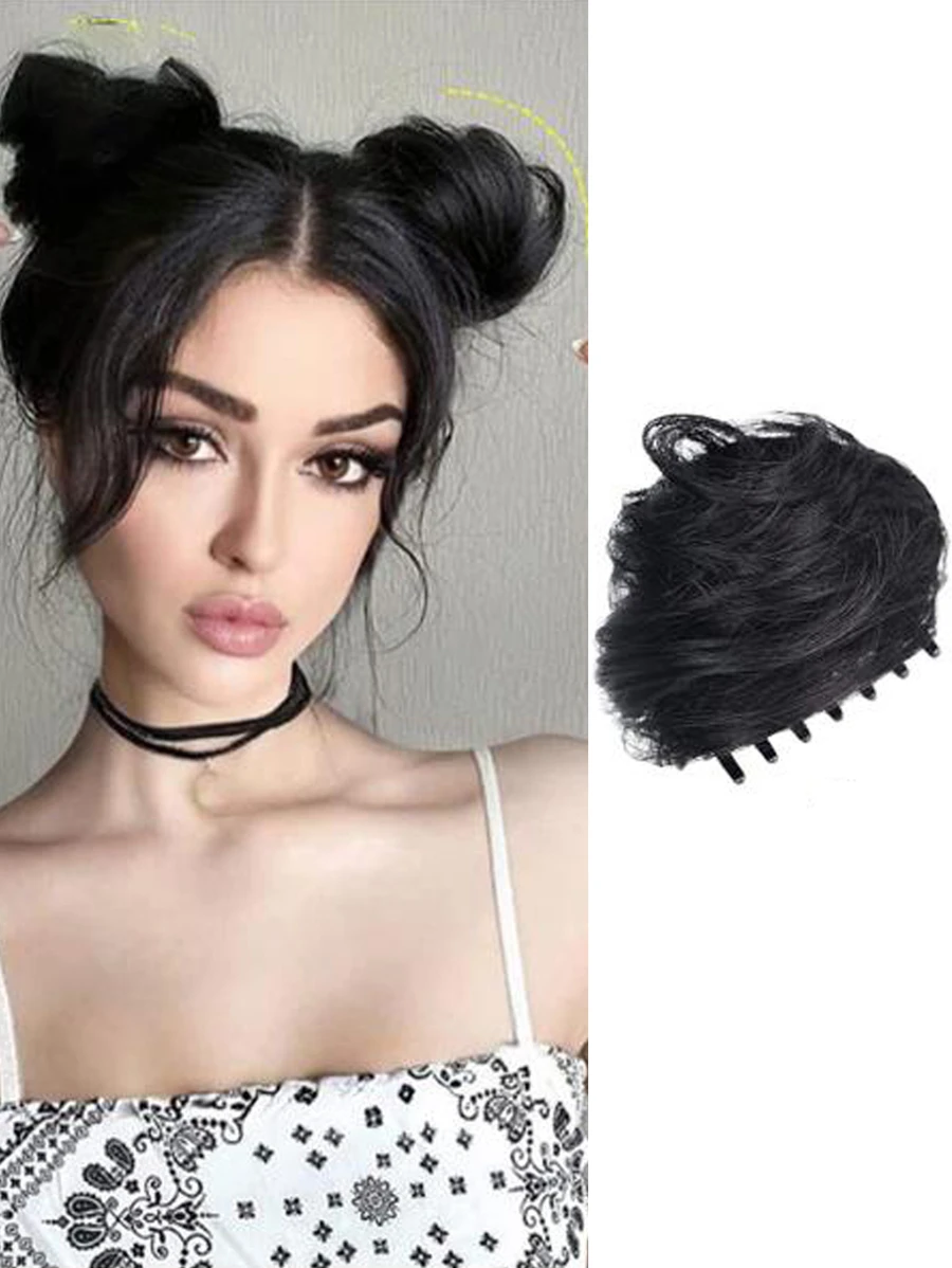 Cập nhật tóc tổng hợp ngắn thẳng - màu đen - Xem 1