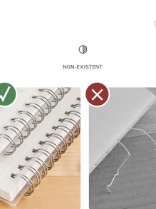 1入組便攜素色筆記本 - 白色 - 查看 5