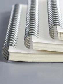 1入組便攜素色筆記本 - 白色 - 查看 3