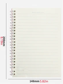 1入組便攜素色筆記本 - 白色 - 查看 7