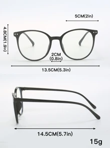 4副/套男女通用塑料框圆形透明镜片眼镜，适用于电脑、游戏、电视、智能手机等，提供清晰视野和眼部保护，高清眼镜配件，适合女性佩戴。 - 彩色 - 查看 5