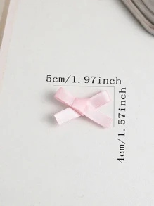 8pcs Women Hair Accessories Set, Colorful Bow Detail Hair Clips, Fashionable Sweet And Cute Hairpins, Lace Elegant Hair Clips, Ballet Style Y2k Fairy Hair Accessories - Pink - View 5