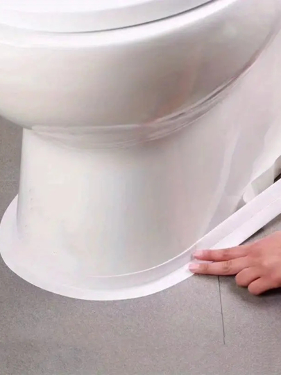 1roll Waterproof Mildew-Proof Toilet Caulk Strip, Self-Adhesive Sealing Tape For Kitchen Bathroom, Bathroom Waterproof Tape To Avoid Wet, Kitchen Sink Beautiful Seam Stickers, Stickers, Wall Decal, Vinyl Decal For Home Decorations, Spring Decoration Items Refresh Your Home, Festival Decoration Stickers Gifts Birthday Graduation