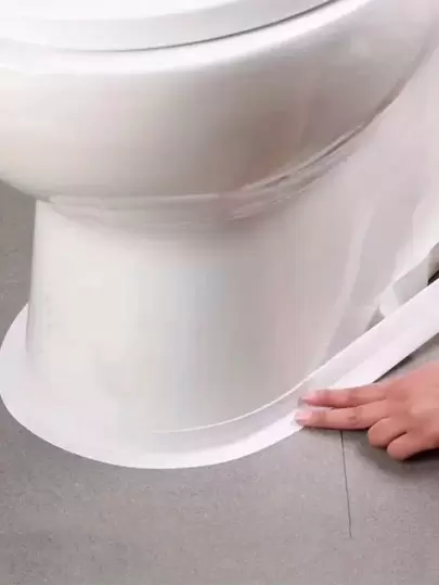 1roll Waterproof Mildew-Proof Toilet Caulk Strip, Self-Adhesive Sealing Tape For Kitchen Bathroom, Bathroom Waterproof Tape To Avoid Wet, Kitchen Sink Beautiful Seam Stickers, Stickers, Wall Decal, Vinyl Decal For Home Decorations, Spring Decoration Items Refresh Your Home, Festival Decoration Stickers Gifts Birthday Graduation