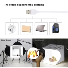 PULUZ 12-Inch Foldable Portable Tabletop Photography Light Box Studio, Includes 6 Color Backdrops (Black, White, Yellow, Red, Green, Blue), Unfolded Size: 12.2 X 12.2 X 12.6 Inches - White - View 10