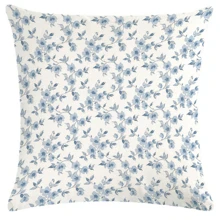 2pcs Floral Jacquard Cushion Cover Without Filler - Blue - View 2