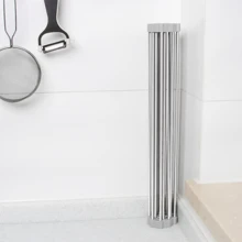1pc 17.7" x 15.5" Large Dish Drying Rack, Roll Up Dish Racks Multipurpose Foldable Stainless Steel Over Sink Kitchen Drainer Rack for Cups Fruits Vegetables(gray) - Grey - View 5