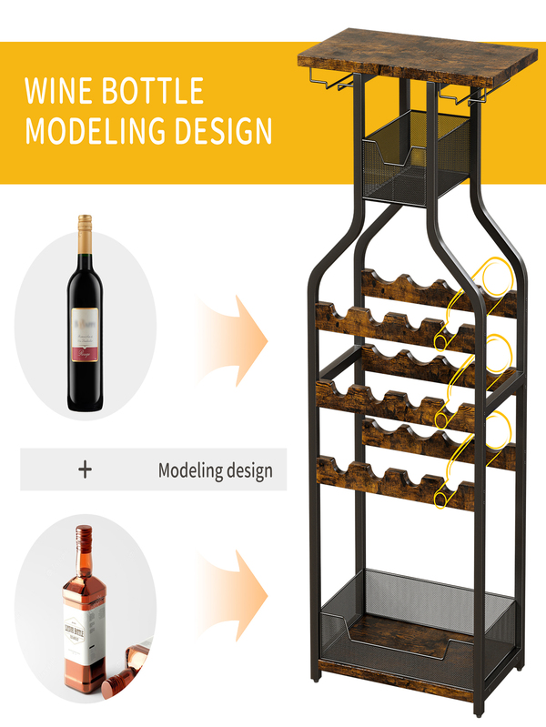 Wine Rack Freestanding Floor,Metal Wine Rack Wine Bottle Holders Stands