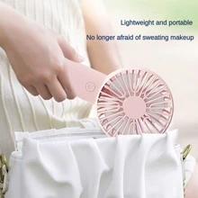 Rechargeable Handheld Mini Fan Small Desk Cooler Portable Air Conditioner Student Cute Mini Electric Fan Handheld Mute  Aire Aconditionado