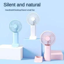 Rechargeable Handheld Mini Fan Small Desk Cooler Portable Air Conditioner Student Cute Mini Electric Fan Handheld Mute  Aire Aconditionado
