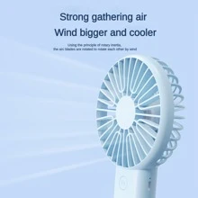 Rechargeable Handheld Mini Fan Small Desk Cooler Portable Air Conditioner Student Cute Mini Electric Fan Handheld Mute  Aire Aconditionado - White - View 7