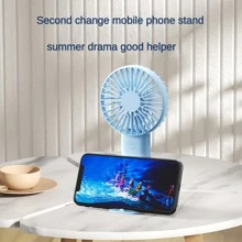 Rechargeable Handheld Mini Fan Small Desk Cooler Portable Air Conditioner Student Cute Mini Electric Fan Handheld Mute  Aire Aconditionado - White - View 8