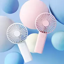 Rechargeable Handheld Mini Fan Small Desk Cooler Portable Air Conditioner Student Cute Mini Electric Fan Handheld Mute  Aire Aconditionado - White - View 2