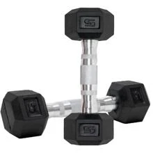 Dumbbells Set of 2 Hex Rubber Encased Dumbbells, Weights Dumbbells Set with Metal Handle for Exercise and Fitness,12lb*2 - màu đen - Xem 1