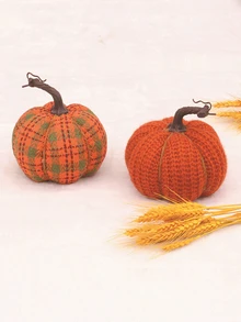 1 pieza Decoración calabaza diseño - Naranja - Ver 3