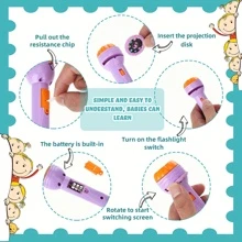 Ilumina Las Vacaciones De Tu Hijo Con Este Divertido Proyector Linterna Juguete - ¡perfecto Para Cumpleaños Y Navidad! (accesorios Incluidos Al Azar) - Verde - Ver 4