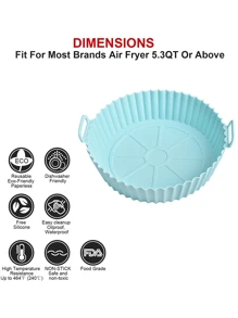 1入組矽膠炸鍋紙，廚房炸鍋防黏紙，炸鍋襯墊，炸鍋紙，空氣炸鍋用薄紙片 - 綠色 - 查看 7