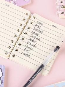 1入組卡通有圖案線圈筆記本(隨機設計) - 彩色 - 查看 4