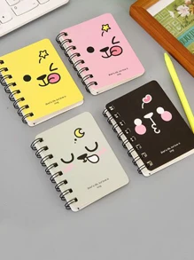 1入組卡通有圖案線圈筆記本(隨機設計) - 彩色 - 查看 1
