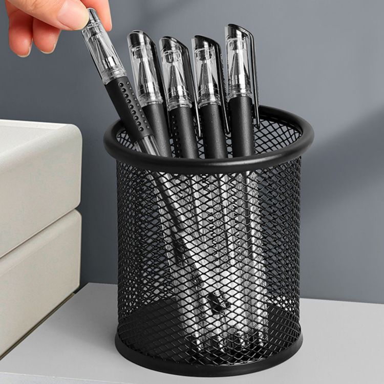 1 pieza Bote para lápices redondo - Negro - Añade 1