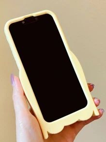 Coque De Téléphone Portable En Silicone Design Lapin - Rose vif - Voir 6