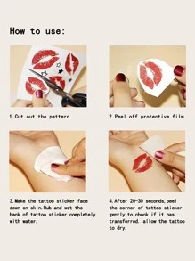 20张黑色小动物蛇手指和前臂临时纹身贴纸 - 黑色 - 查看 7