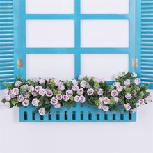 1 PC 10 Đầu Nhân Tạo Hoa Hồng Bạch Đàn Trắng Lá Hoa Mẫu Đơn Hoa Giả Cho Bàn Tiệc Cưới Bình Hoa trang Trí Nhà - Màu tím - Xem 5