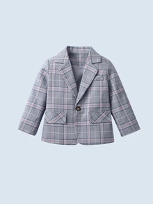 BOARNSEORL 2 件套男童西装，配领结，随机蓝色格子裤，适合生日派对、迎婴派对、婚礼、节日活动