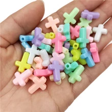 50pcs/set Cross Design DIY Bead - Pink - View 3
