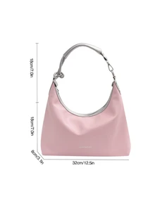 Fashionable Letter Printed Armpit Bag - Pink - View 6