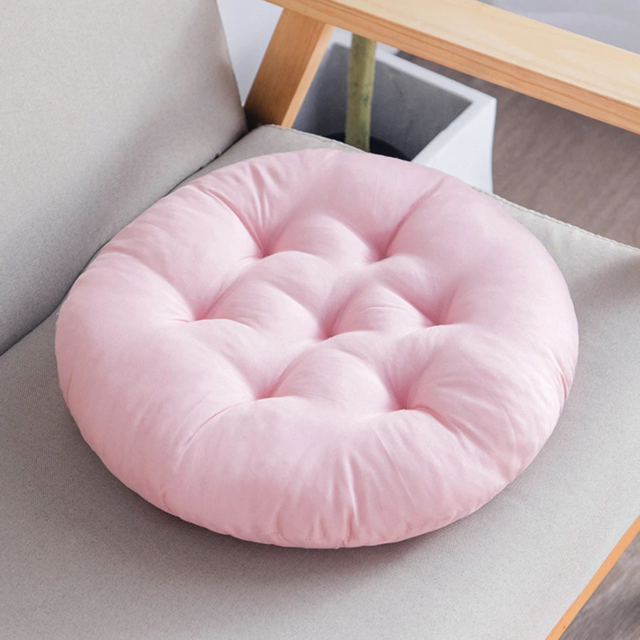 1pc Pink Round Seat Cushion - Pink - View 1