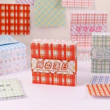 1入組格紋和字母圖案便簽簿 - 銅色 - 查看 6