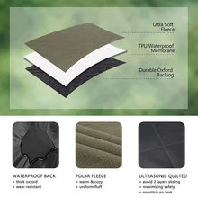1pc ACUSHLA Large Waterproof Outdoor Blanket, Potable Camping Blanket For Cold Weather, Quilted Fleece, Great For Stadium, Picnic, Sport, Pet, Windproof And Washable, 57''X 79'' Green Large Waterproof Outdoor Stadium Blanket, Windproof And Warm Double Sided Fleece Throw, Great For Cold Weather Camping,Picnic,Sports,Festivals,Dogs,Outdoor Decor - 軍綠色 - 查看 4